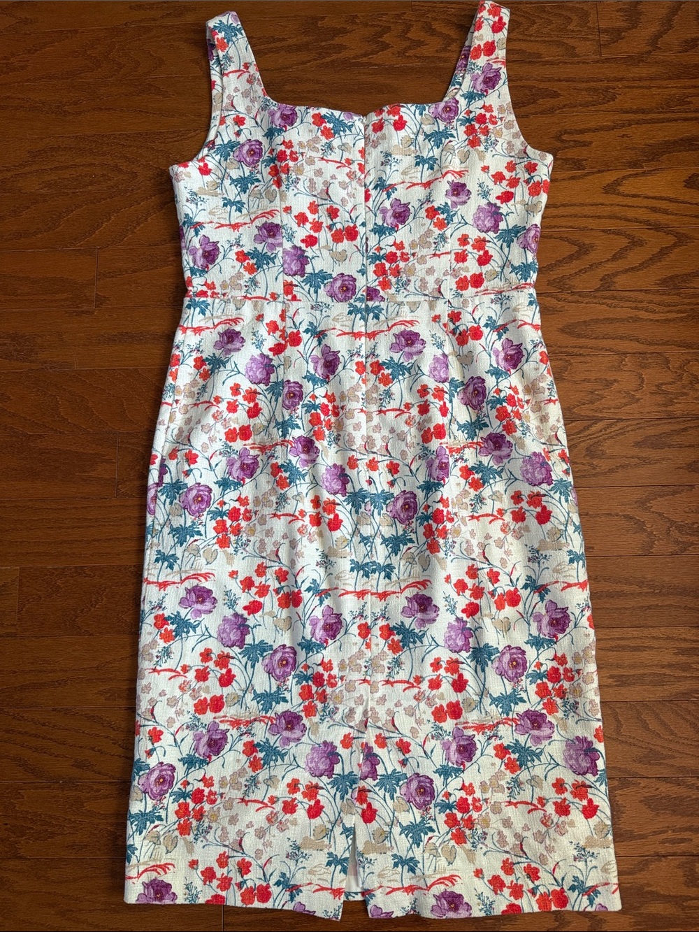 Ann Taylor floral square neck dress - Picture 2 of 7